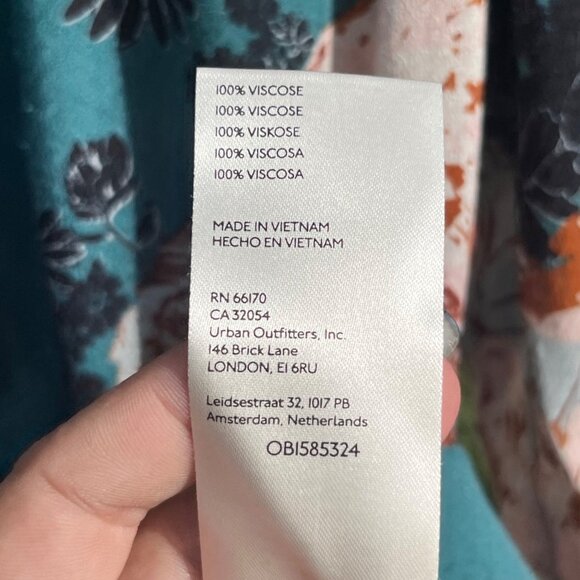 Free People Mikayla Print Long Sleeve Tunic in Green Balsam Combo Size S - Picture 11 of 11